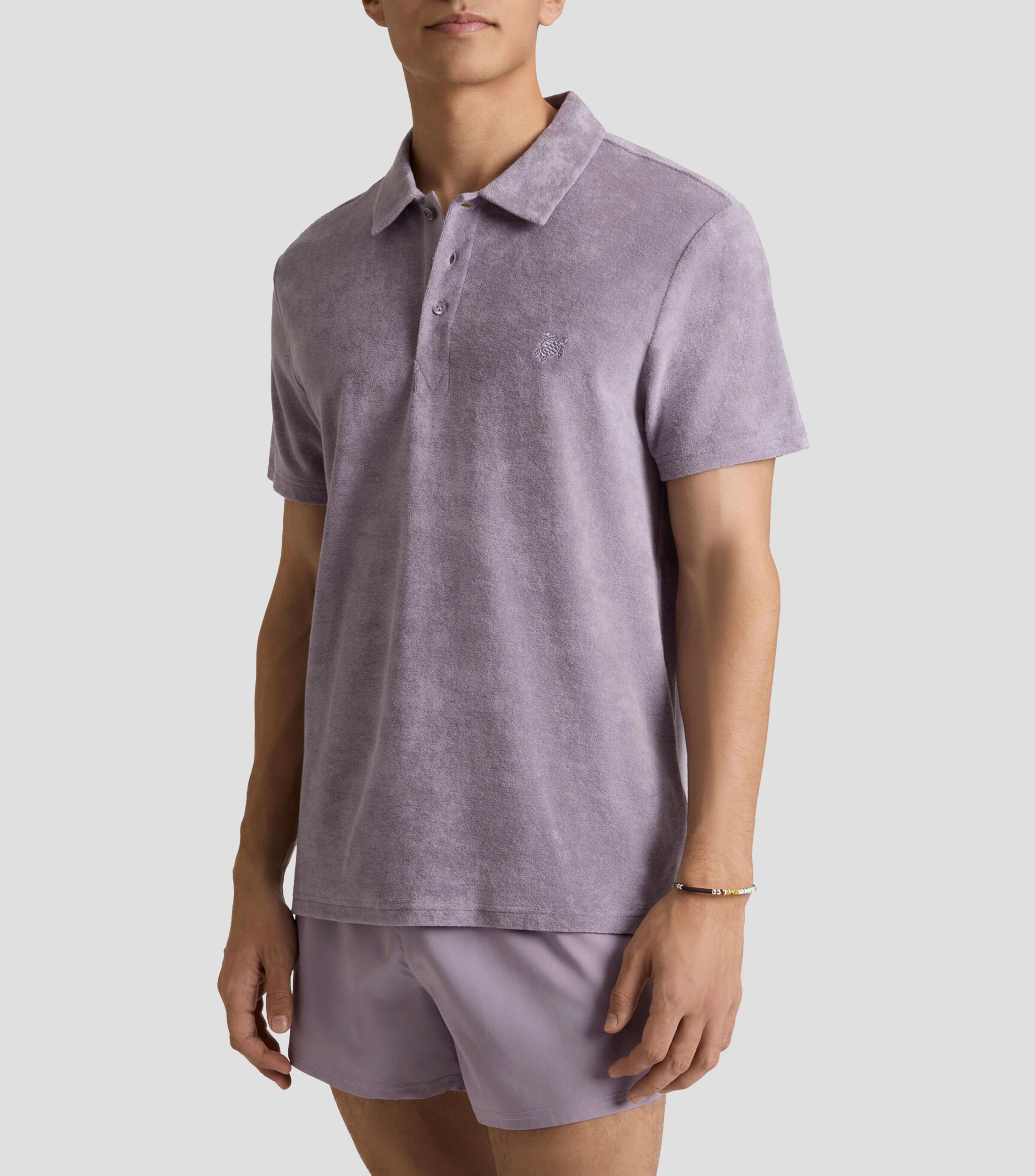 Playera tipo polo manga corta lisa Hombre
